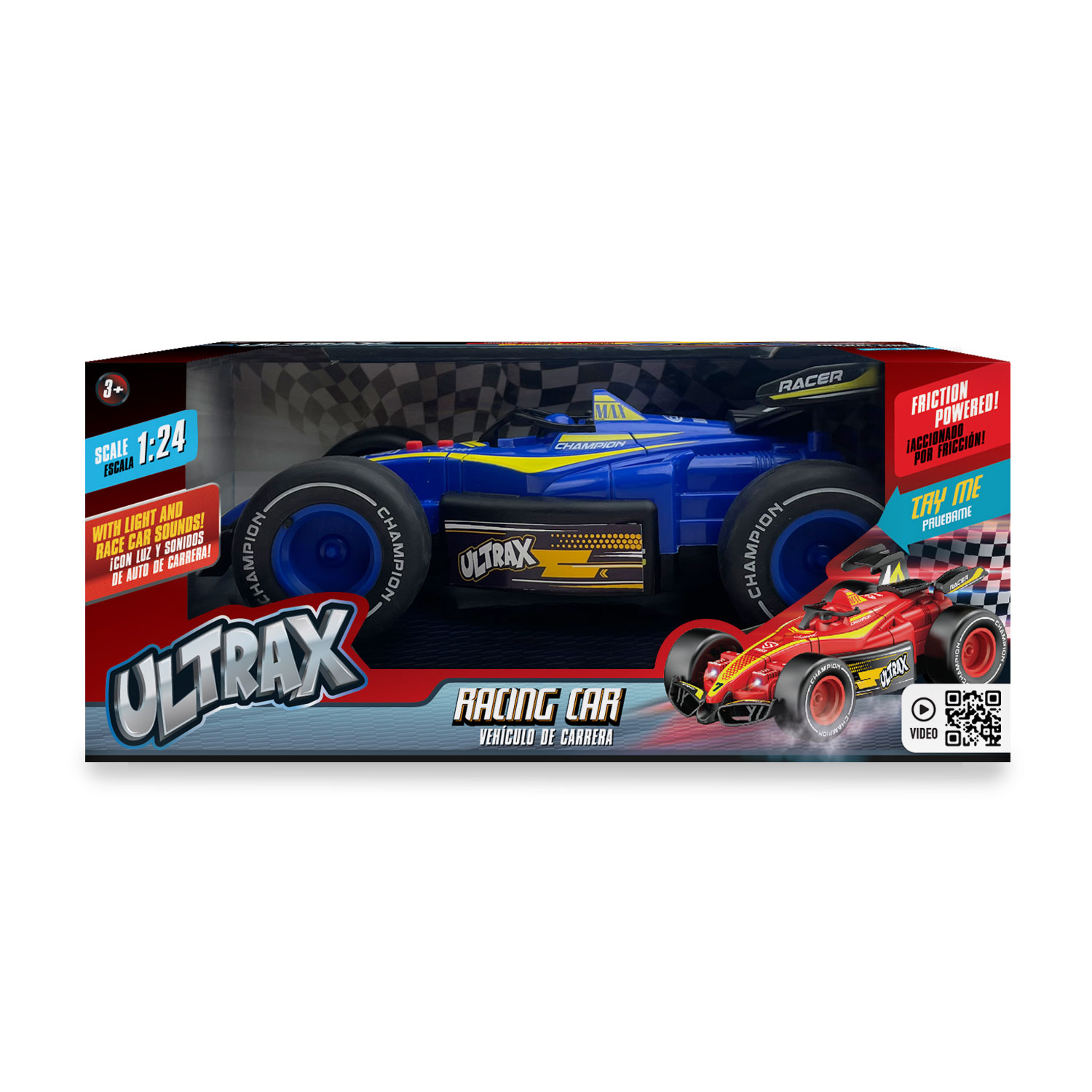 Auto de Carrera Fricción Azul Ultrax