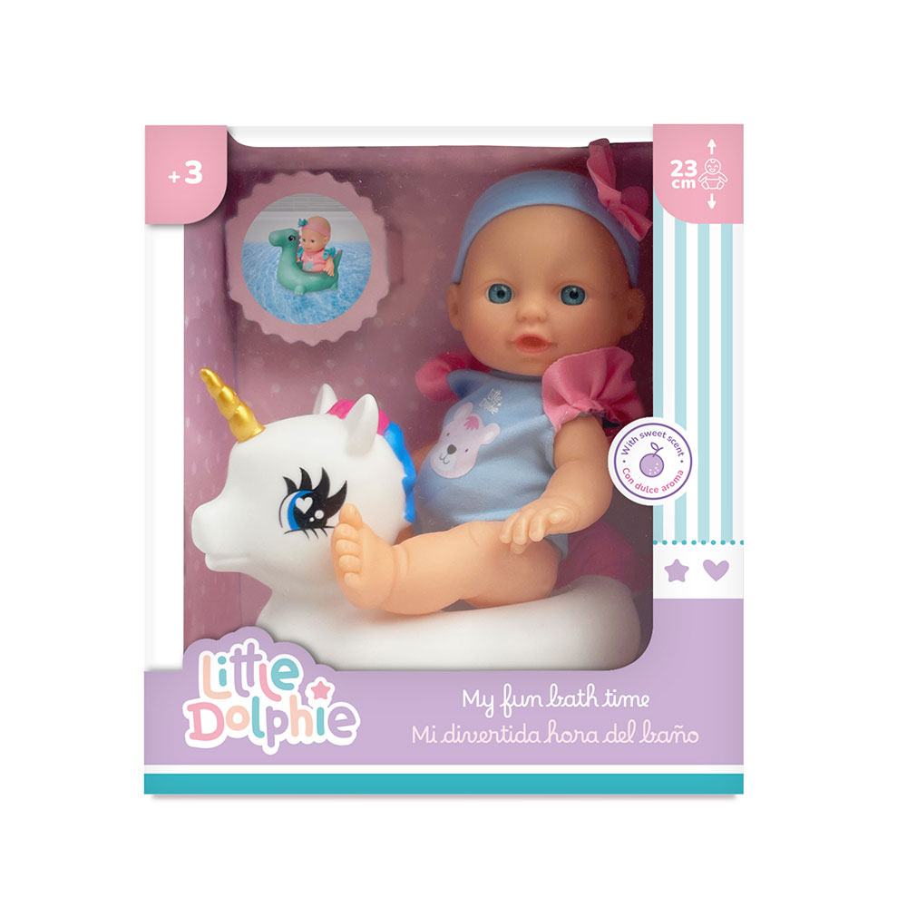 Bebote 23Cm con Unicornio Little Dolphie
