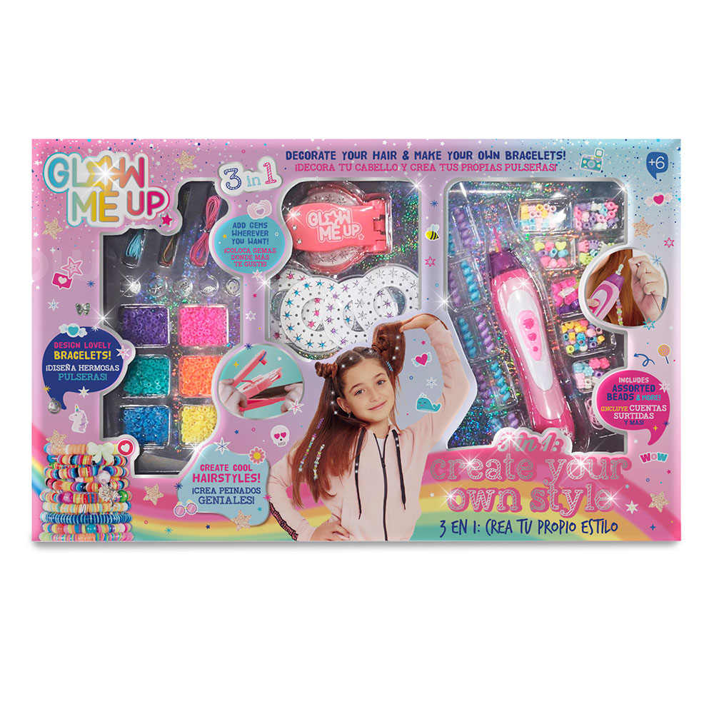 Set 3 en 1 Peinado y Joyas Glow Me Up