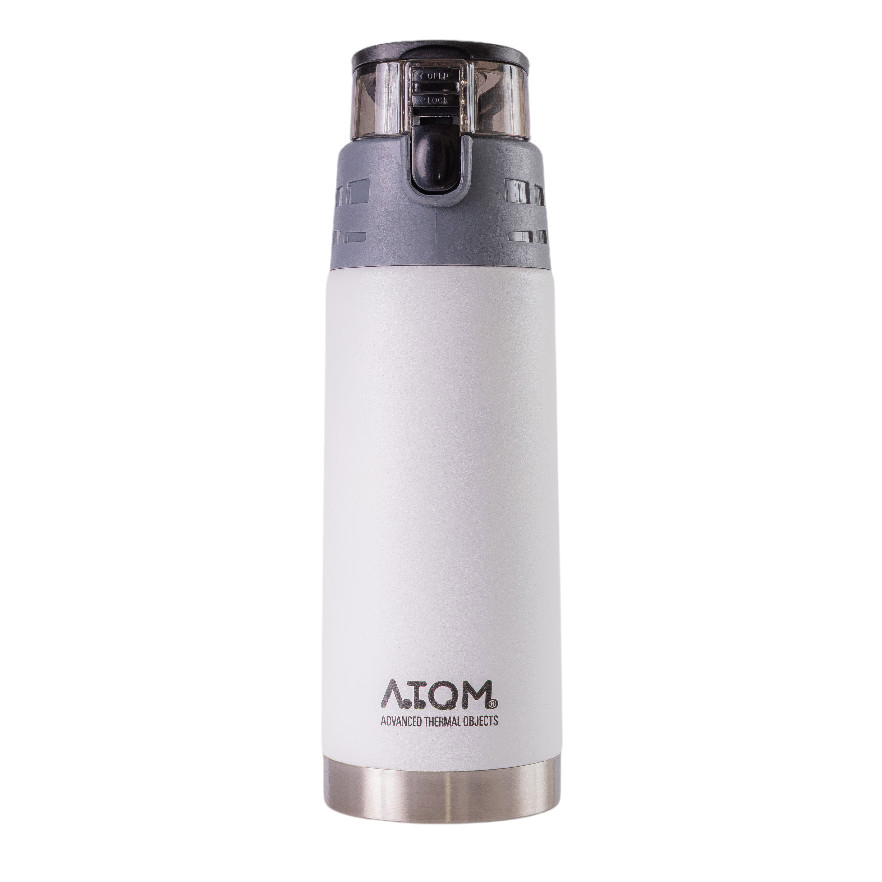 Botella Térmica Atom 850ml Acero Inoxidable Blanca