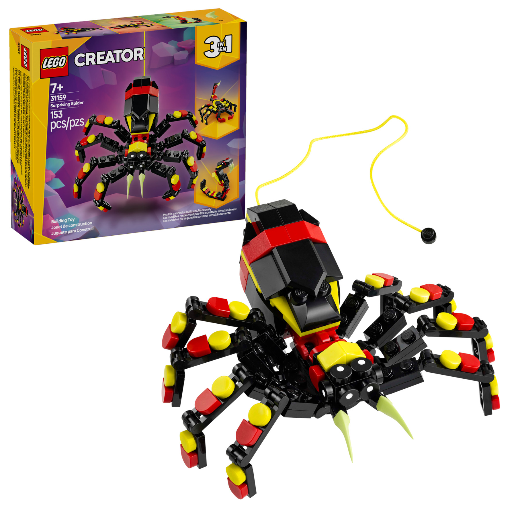Araña 3 en 1 Creator Lego 153 Piezas