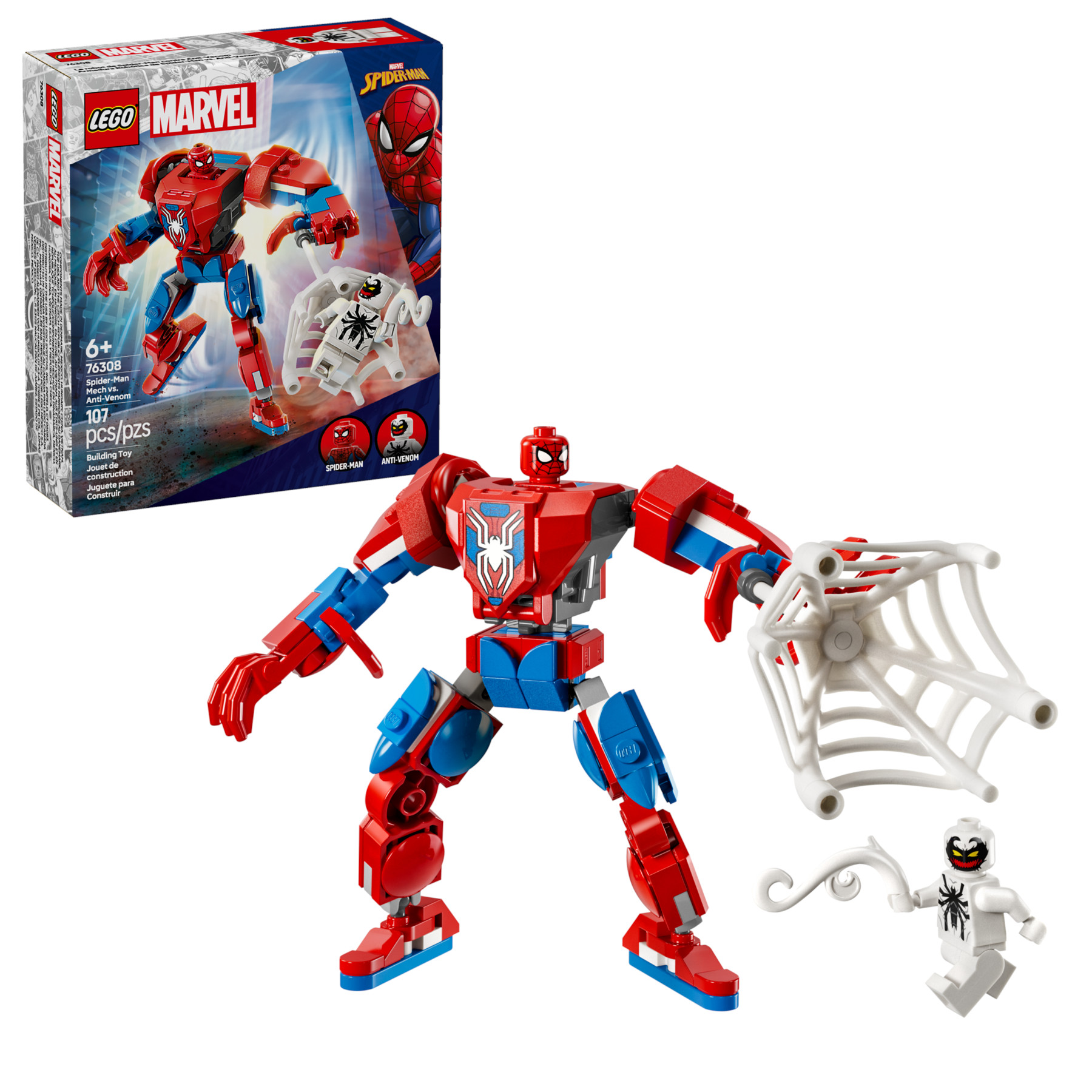 Spiderman vs Anti Venom Lego 107 Piezas