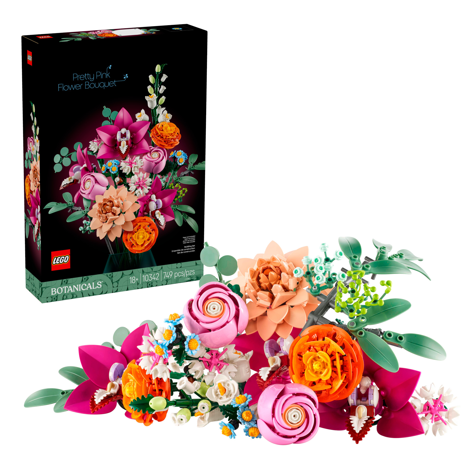 Ramo de Flores Rosas Lego 749 Piezas