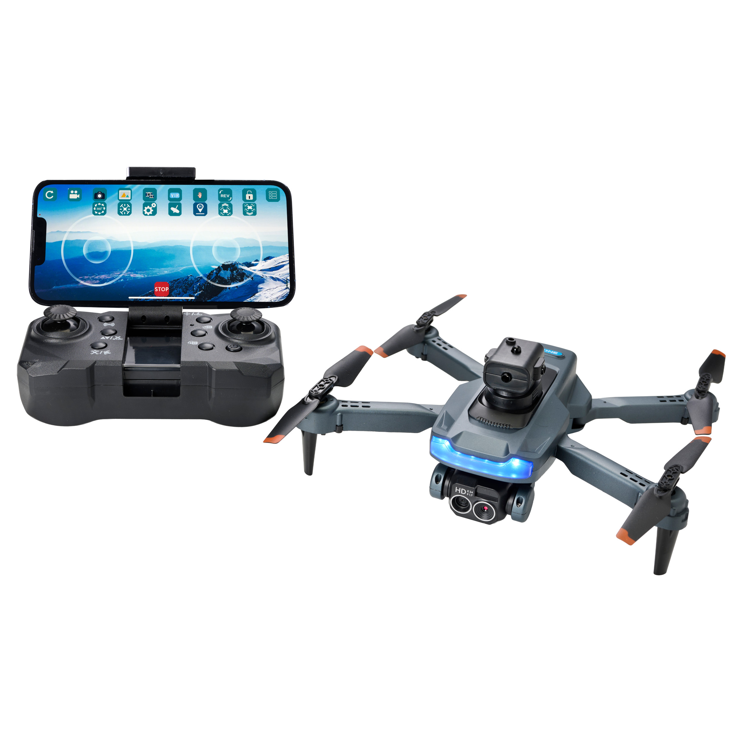 Dron Cuadricóptero con Cámara HD Dual