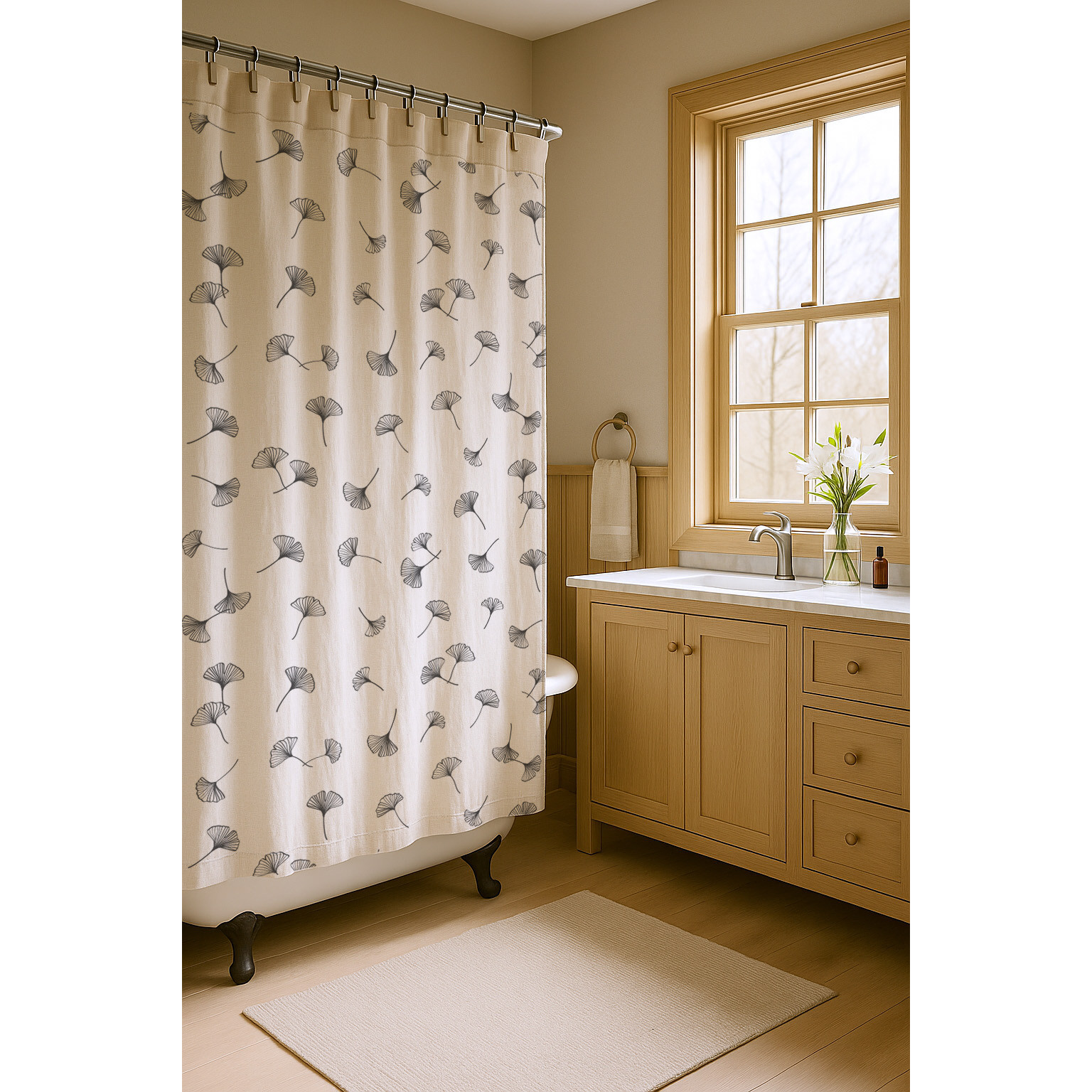Cortina de Baño Ginkgo 180x180