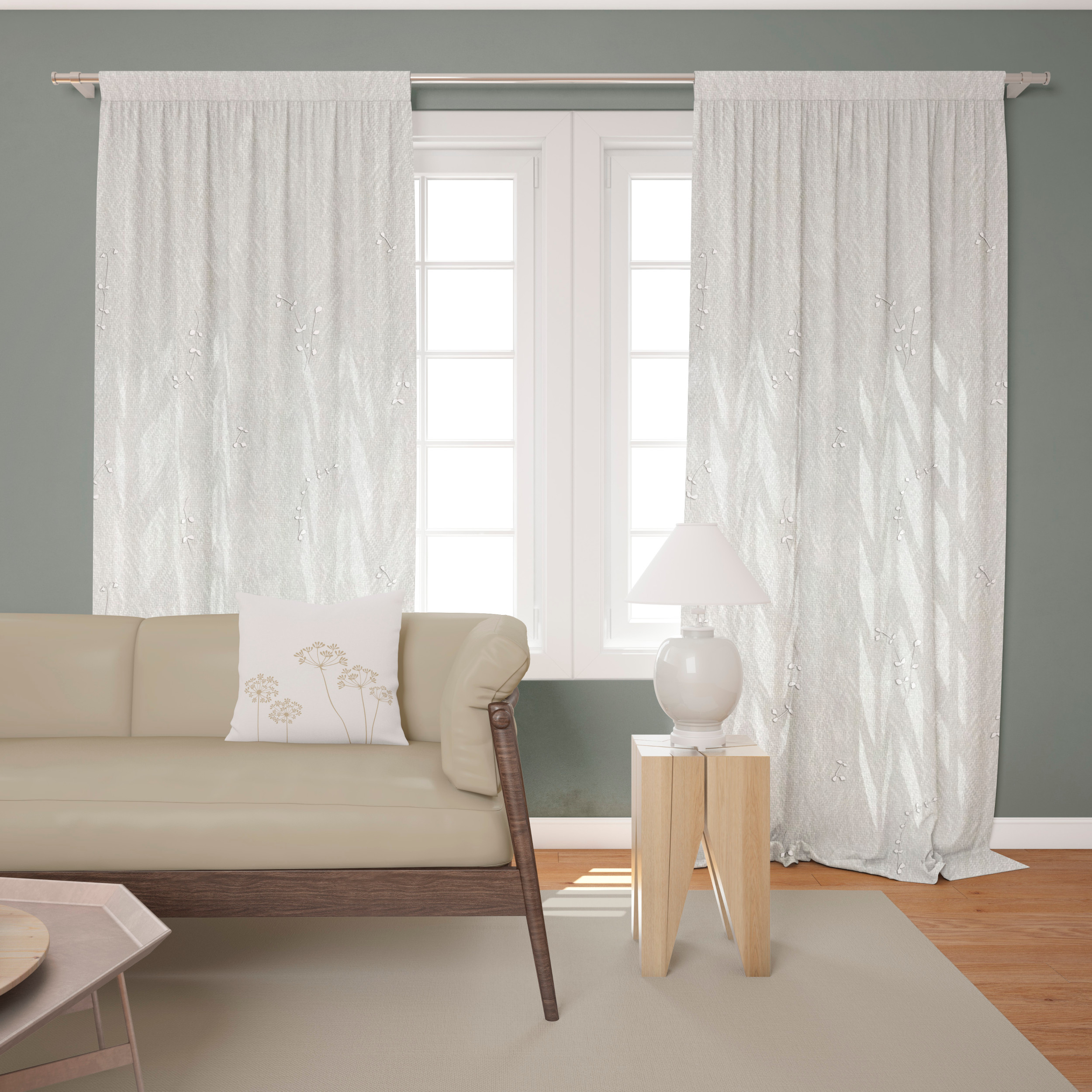 Cortina 2 Paños Blanca 220x140cm