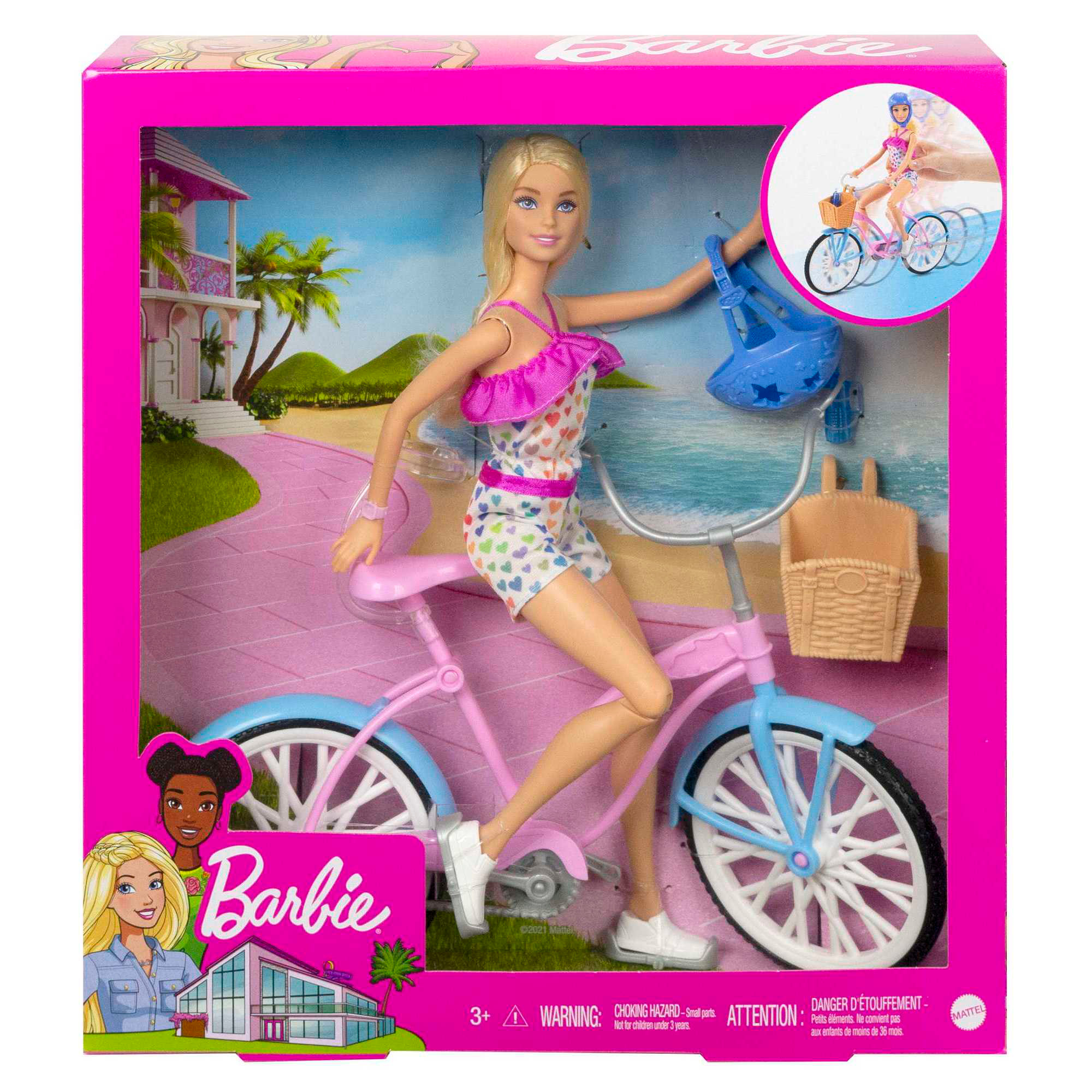 Muñeca Barbie Bicicleta con Accesorios