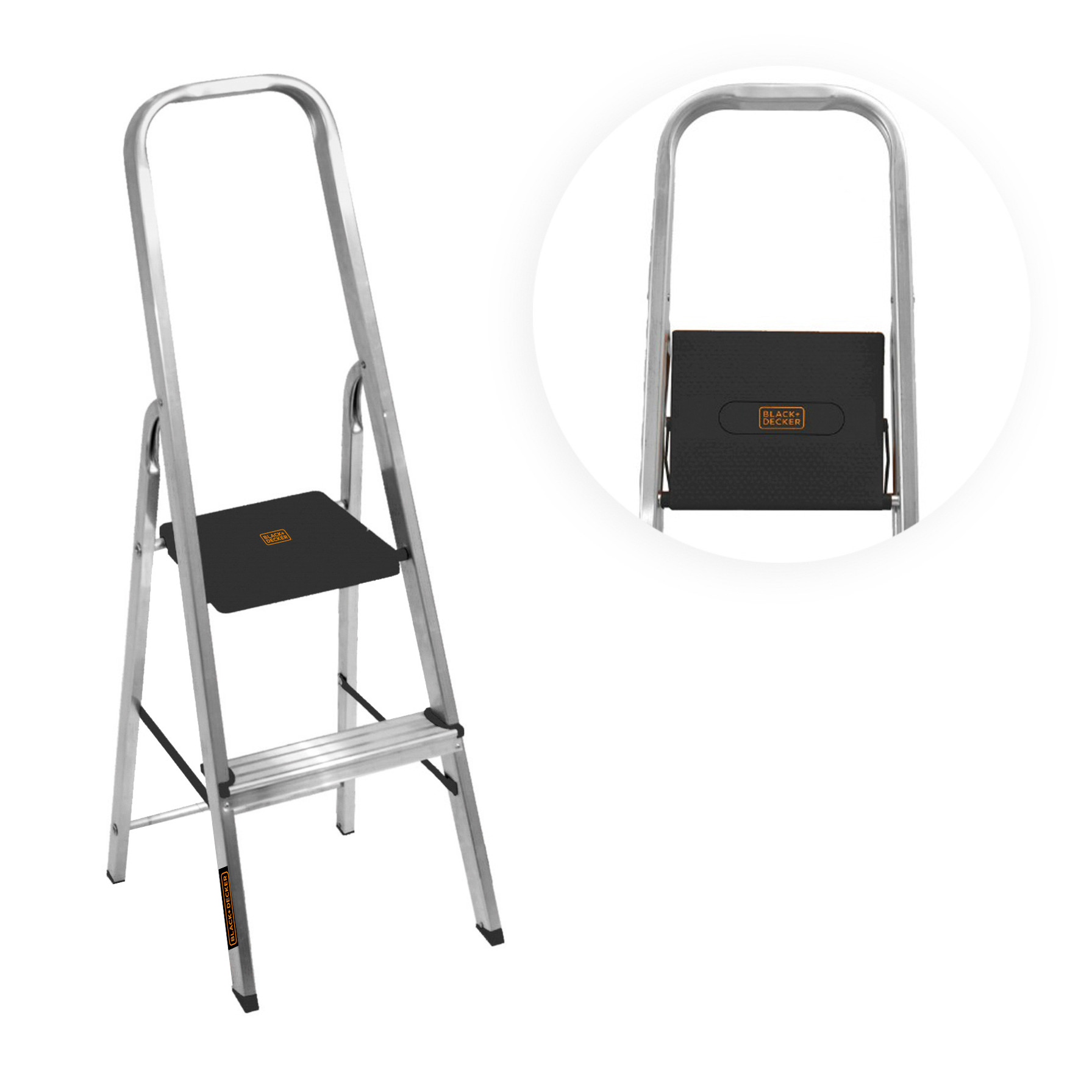 Escalera de Aluminio Black+Decker 2 Escalones