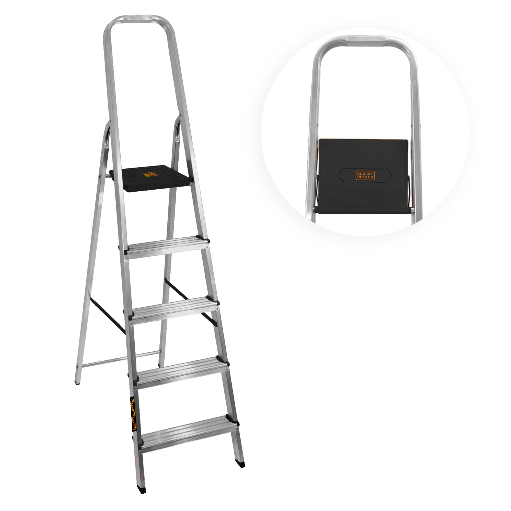 Escalera de Aluminio Black+Decker 5 Escalones