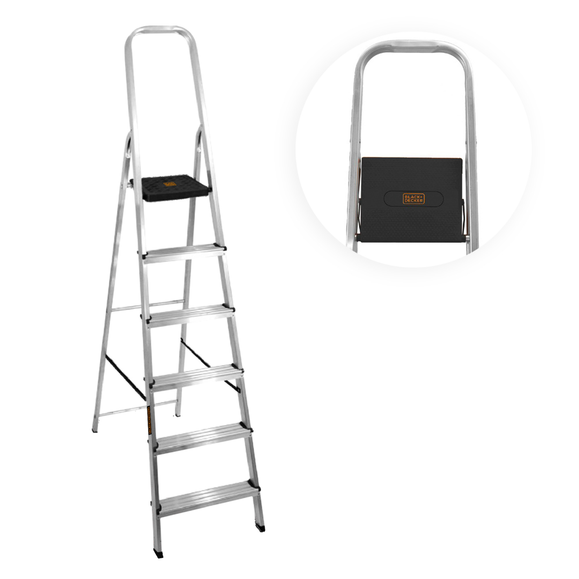 Escalera de Aluminio Black+Decker 6 Escalones