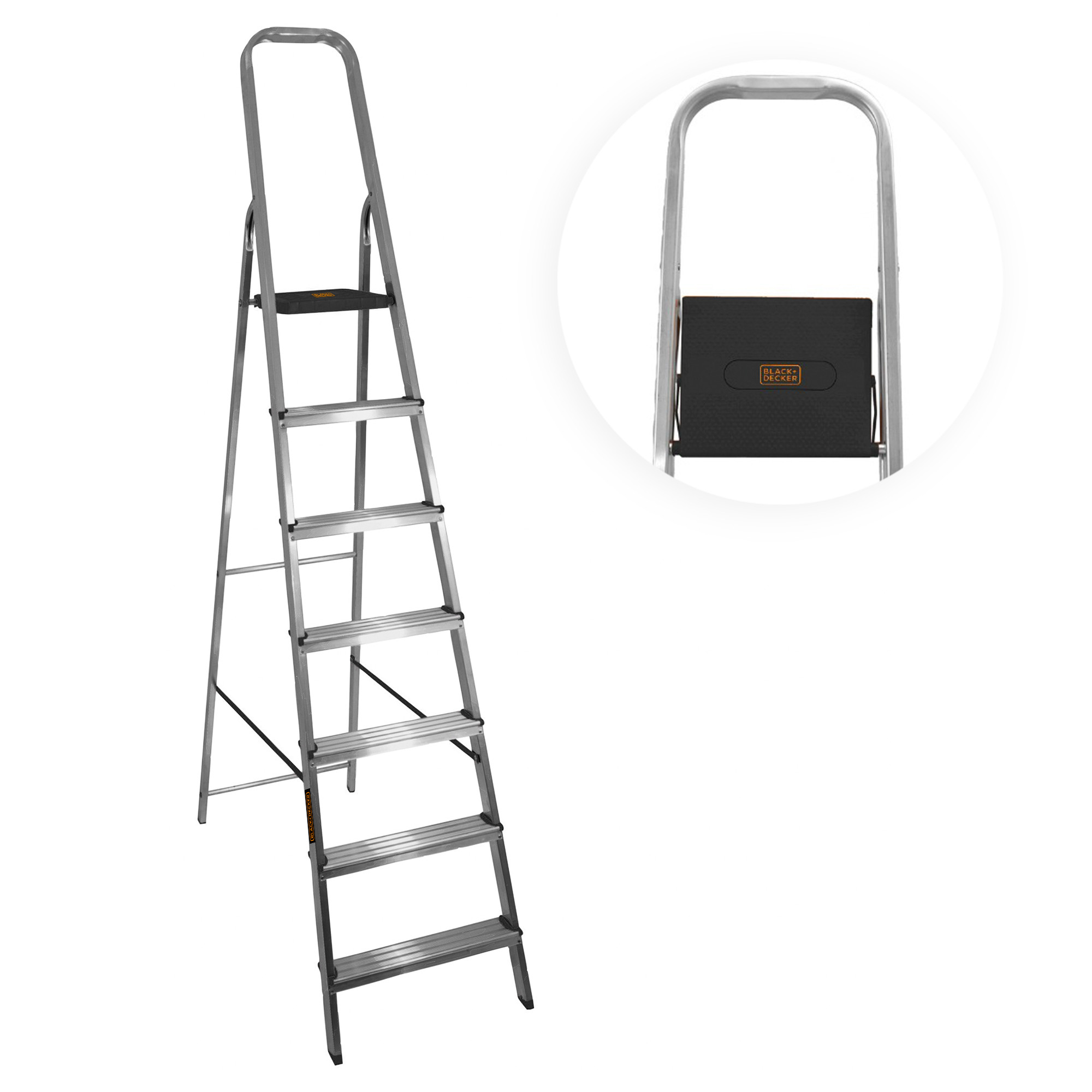 Escalera de Aluminio Black+Decker 7 Escalones