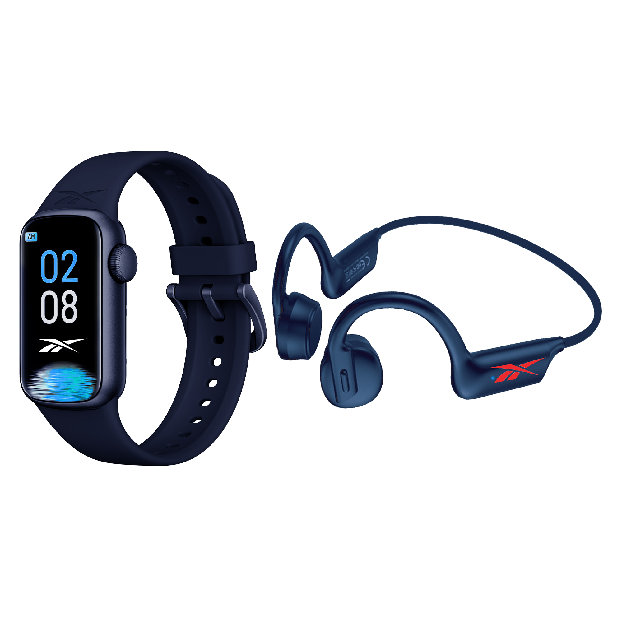 Smart Watch Reebok + Auriculares Bone Cond Azul