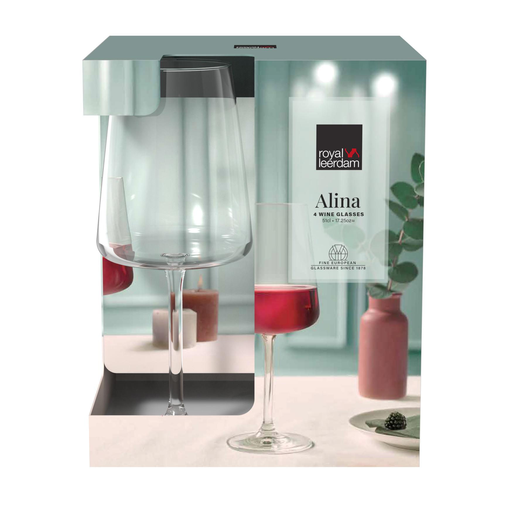 Set de Copas Vino x4 Unid. Alina 470 Ml