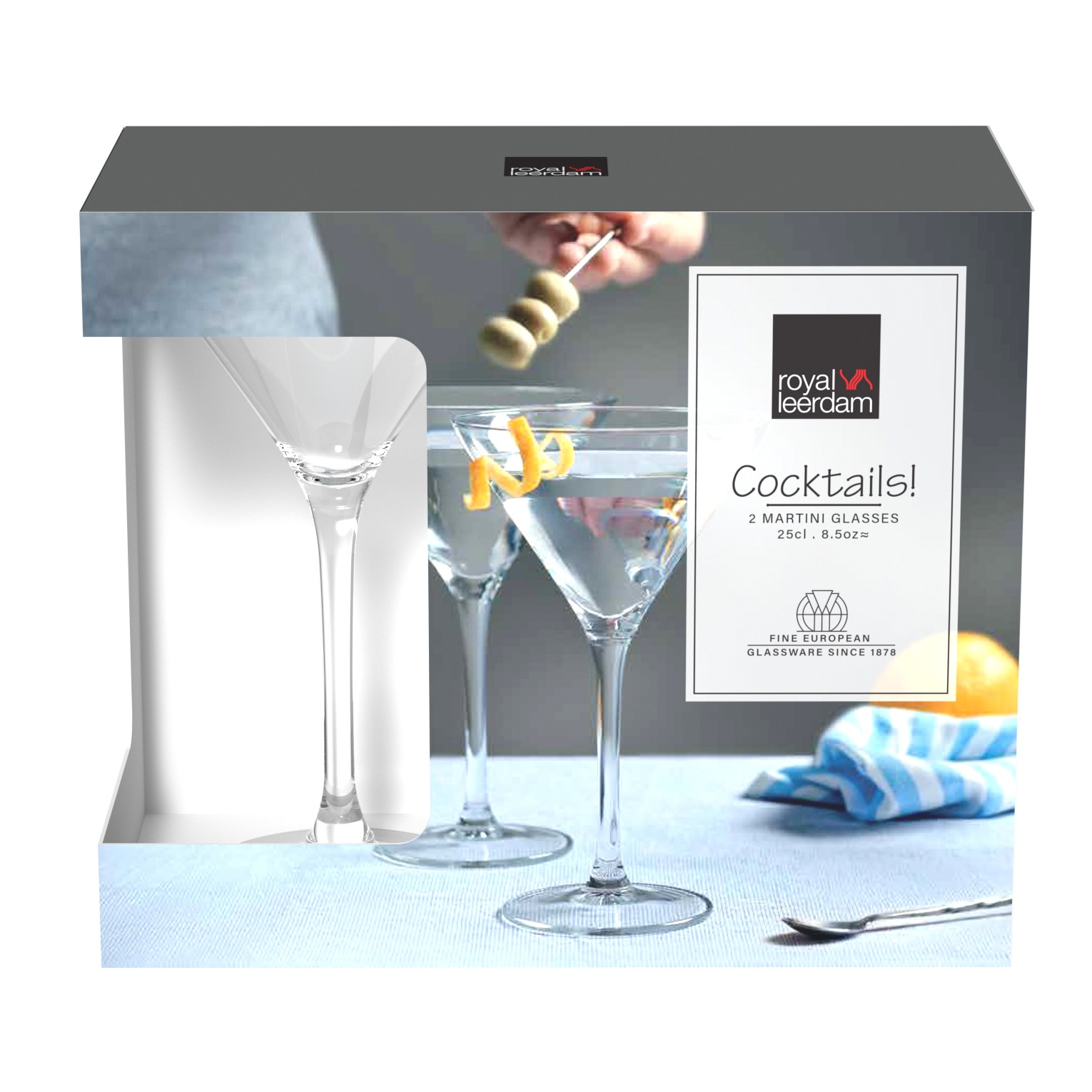 Set de Copas Martini x2 Unid. Cocktails 250 Ml