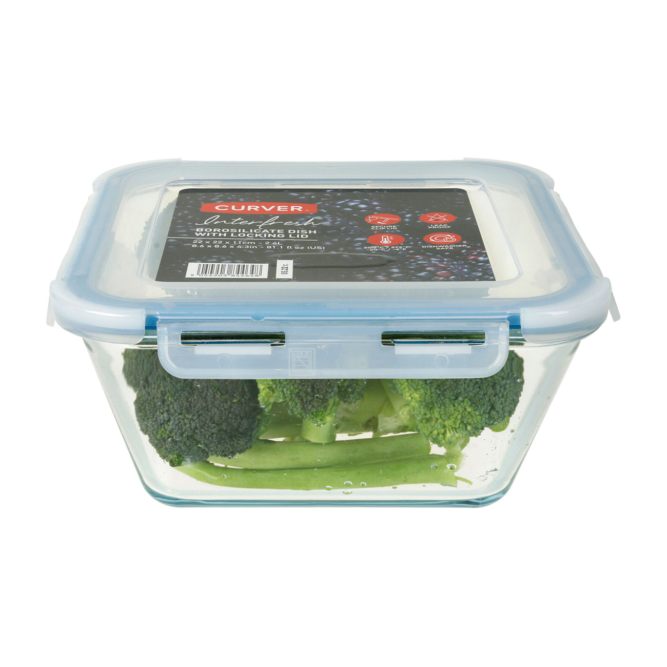 Organizador Hermético Vidrio Cuadrado Aston