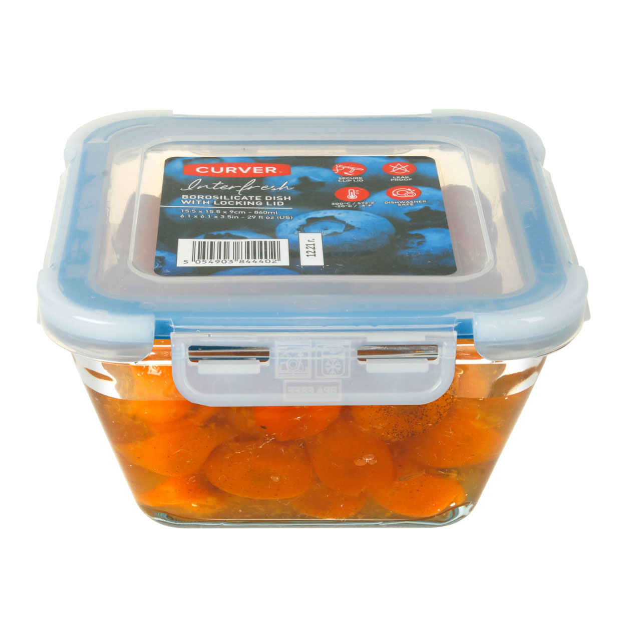 Organizador Hermético Vidrio Cuadrado Aston