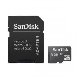 Memoria Sandisk MicroSD 8 GB + Adaptador SD
