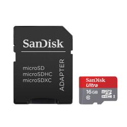 Memoria Sandisk MicroSD 16 GB Ultra + Adaptador SD