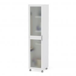 Despensero 1 puerta Vidrio Blanco 190x45x47 cm
