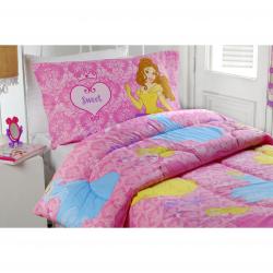 Acolchado 1 1/2 Plaza Piñata Doble Faz Princess