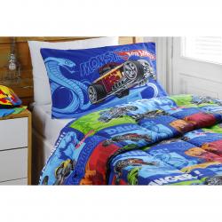 Acolchado 1 1/2 Plaza Piñata Doble Faz Hot Wheels 