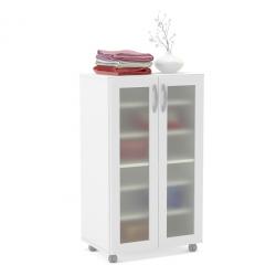Despensero 2 puertas Vidrio Blanco 98x58x38 cm