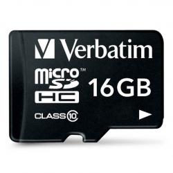 Memoria Verbatim Microsd 16 GB + Adaptador