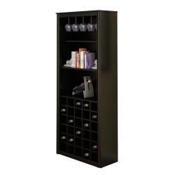 Biblioteca con estantes y bodega Reproex Negro