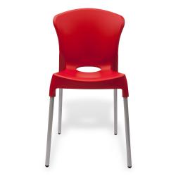 Silla Zafiro Apilable Roja