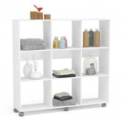 Biblioteca Caracol 9 nichos Blanco 2341