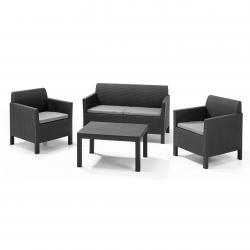 Set Mesa + 2 Sillas + Sillón Orlando Graphito