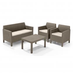 Set Mesa + 2 Sillas + Sillón Orlando Capuchino