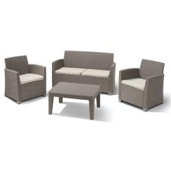 Set Mesa + 2 Sillas + Sillón Corona Capuchino