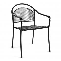 Silla de Hierro con apoyabrazos Negro