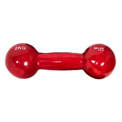 Mancuerna Mir Fitness 2 kg recubierta en goma  3032 Roja