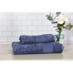 Juego Toalla y Toallón Palette Chenille Azul Marino