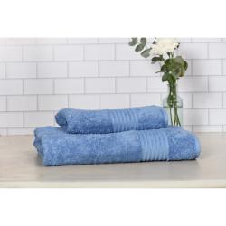 Juego Toalla y Toallón Palette Chenille Azul Francia