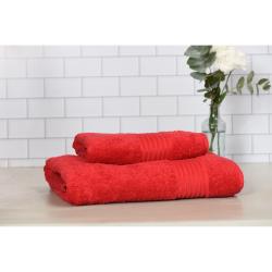 Juego Toalla y Toallón Palette Chenille  Rojo