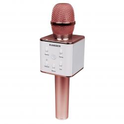 Micrófono Ranser Karaoke Parlante Rosa MCRA70RO