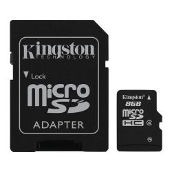Memoria Kingston MicroSD 8 GB SDc4 + Adaptador