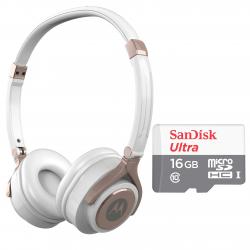 Auriculares Motorola PULSE2 Blanco + Memoria Sandisk 16 GB