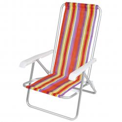 Silla Reclinable Mor 4 Posiciones Rayas