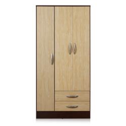 Placard Ricchezze 3 Puertas 2 Cajones Tabaco y Maple