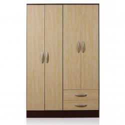 Placard Ricchezze 4 Puertas 2 Cajones Tabaco y Maple