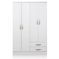 Placard Ricchezze 4 Puertas 2 Cajones Blanco