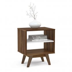 Mesa Lateral Nordico 170299 Avellana y Blanco