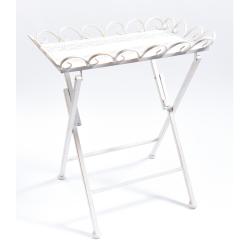 Mesa Metal Plegable Blanco