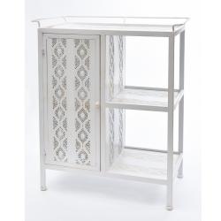 Mueble Metal con Puerta y Estante Blanco