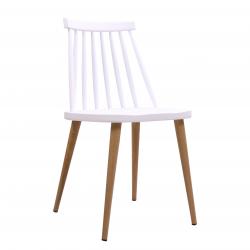 Silla 2 Unidades Windsor Metal Blanca