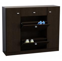 Cómoda  Zapatero 3 cajones 2 Puertas Wengue